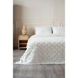 Koza Home Sitra Krem Çift Kişilik Püsküllü Çeyiz Yatak Örtüsü 230x250 2 Yastık 50x70 5031