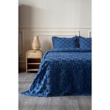 Koza Home Sitra Lacivert Çift Kişilik Püsküllü Çeyiz Yatak Örtüsü 230x250 2 Yastık 50x70 5034