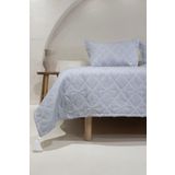 Koza Home Stella Lacivert Çift Kişilik Baklava Desenli Yatak Örtüsü 230x250 2 Yastık 50x70 5030