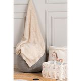 Koza Home Toffy Bej Buğday Örgü Bebek Battaniyesi 100X100 - Camel