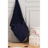 Koza Home Toffy Lacivert Kırçıllı Örgü Bebek Battaniyesi 100X100