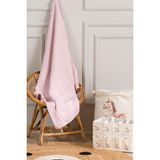 Koza Home Toffy Toz Pembe Düz Örgü Akrilik Tek Kişilik Bebek Çocuk Battaniyesi 100X100 - Pembe Melanj