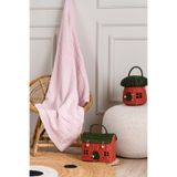 Koza Home Toffy Toz Pembe Örgü Akrilik Tek Kişilik Bebek Çocuk Battaniyesi 100X100