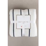 Koza Home Twin Battaniye Soft Pamuklu Çift Kişilik Battaniye Antrasit Krem 200 x 220 5030A