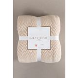 Koza Home Twin Battaniye Soft Pamuklu Çift Kişilik Battaniye Kahve Krem 200 x 220 5020A