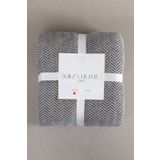 Koza Home Twin Battaniye Soft Pamuklu Çift Kişilik Battaniye Kahve Mavi 200 x 220 5021A