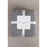 Koza Home Twin Battaniye Soft Pamuklu Çift Kişilik Battaniye Kahve Mavi - 200 x 220 cm - Kahverengi
