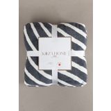 Koza Home Twin Battaniye Soft Pamuklu Tek Kişilik Tv Battaniye Antrasit Krem 150 X 200 5034a