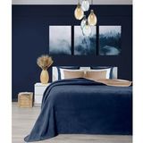 Koza Home Twin Soft Pamuklu Çift Kişilik Battaniye Kahve Mavi 200 x 220 5012A