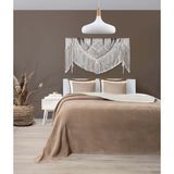 Koza Home Twin Soft Pamuklu Tek Kişilik Tv Battaniye Kahve Krem 150 x 200 5006A - 150 x 200 cm - Krem - Kahverengi