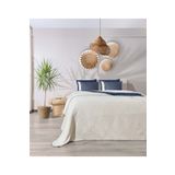 Koza Home Twin Soft Pamuklu Tek Kişilik Tv Battaniye Mavi Krem 150 X 200 5005a