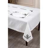 Koza Home Valeri Siyah Nakışlı 2li Amerikan Servis 32X48 2563 - 32 x 48 cm - Beyaz - Siyah