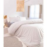 Koza Home Viento Nevresim Takımı Pamuk Polyester Ekru Mavi Çizgili Mavi Çift Kişilik 9510A - 200 x 220 cm