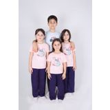 koza iç giyim Erkek Çocuk Pamuklu Kısa Kollu Baskılı Pijama Takımı