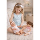 Koza İç Giyim Kız Çocuk Pamuklu Çiçek Desenli Fiyonklu Kalın Askılı Şortlu Pijama Takımı - Mavi - Kırmızı - 7 - 8 Yaş