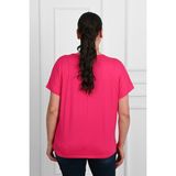 Koza Kadın V Yaka Büyük Beden T-Shirt 1486-23 - XL - Fuşya