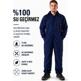 Kozagen Teknik Tekstil Tulumix Su Geçirmez Yıkanabilir Kapüşonlu Tulum, Işçi Tulumu, Boyacı Tulumu, Çiftçi Tulumu, Iş Tulumu, Balıkçı Tulumu, Veteriner Tulumu - Lacivert - S - M