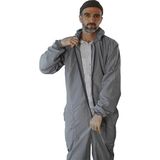 Kozagen Teknik Tekstil Yıkanabilir Kapüşonlu Terletmez Tulum, Işçi Tulumu, Boyacı Tulumu, Çiftçi Tulumu, Iş Tulumu - Gri - S - M