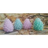 Kozalak Kokulu Mum Renk Renk Doğum Günü Özel Günler Için özel günler için 6 cm boy 4 cm en - Pembe - Mint Yeşili - Bebek Mavisi - 499 Adet