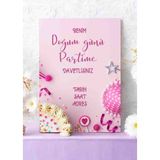 Kozalak Tasarım Doğum Günü Özel Gün Davetiyesi 12 Adet Hazır Basılmış - davetiye4
