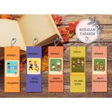 Kozalak Tasarım Kitap Ayracı 5li Konsept - Ayrac Arkadas 2 5li Set