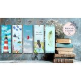 Kozalak Tasarım Kitap Ayracı 5li Konsept - Ayrac Mavi Tonlar 5li Set