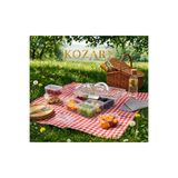 KOZART 8 parça kristal saklama kabı kilitli kapaklı tutma kulplu kahvaltılık