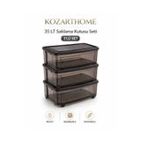 kozarthome Tekerlekli Baza Altı Saklama Kutusu Yer Tasarruflu 3 Adet