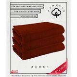 Kozatex Pamuk Havlu Yüz ve Fitness Havlu Seti Kırmızı - Hassas Ciltlere Özel 3 Adet - 50 x 90 cm
