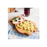 Kozawoodart Ahşap Doğal Minik Ay? Kahvalt? Ve Servis Taba??