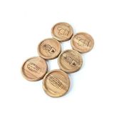 Kozawoodart Ahşap Fincan Ve Bardak Altlığı 6L? Kahve Alt? Oval kzf-10