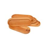 Kozawoodart Ahşap Oval Çerezlik Sunumluk 6’lı Kahvaltılık Yağdanlık 24x10 cm Kayın Ağacından Üretilmiştir