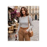 KOZİA OUTDOORS kadın çizgili fitiili kaşkorse kısa veya uzun kollu bisiklet yaka body