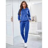 Kozia Outdoors Kapşonlu Esofman Takımı Sweatshirt Jogger Saks Mavi