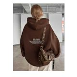 KOZİA OUTDOORS kapüşonlu baskılı oversize unisex sweatşhirt