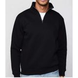 Kozia Outdoors Malkoçbey Dik Yakalı Fermuarlı Oversize Unisex Sweatshirt Siyah Siyah