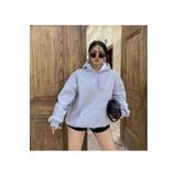 KOZİA OUTDOORS Unisex Düz GRİ Kapüşonlu Sweatshirt