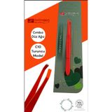 kozmetik126 Solingen C10 Cımbız (Turuncu,Düz Ağız,Büyük Boy)