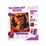 KOZMİK GİFT 20x20 Taş Dizme Seti Mozaik Sevimli Tilki Karakterli Diamond Painting Hobi Seti Çocuk Ve Yetişkin Oyuncak