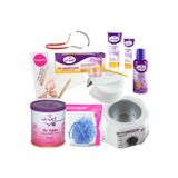 Kozmiss Ağda Isıtıcı Makine 240 ml Pudralı Tüy Sarartıcı Kremli Konserve Ağda Seti 7 Parça