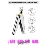 KozMood Çelik Takma Tırnak Makası, Protez Tırnak, Tips Kesme Makası Aleti Giyotin Pens