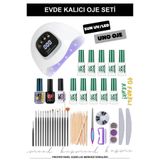 KozMood Evde Kalıcı Oje Seti (UV/LED 10 ADET UNO KALICI OJE SÜS FIRÇA) Tam Set