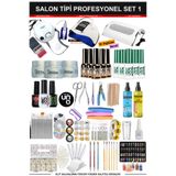 KozMood Kalıcı Oje - Protez Tırnak Seti Salon Set:1 (FREZE UV/LED AKSESUAR FULL PARÇA) Ojeler Yenilendi