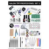 KozMood Kalıcı Oje - Protez Tırnak Seti Salon Set:2 (MAKİNE JEL SÜS FIRÇA FULL PARÇA) Uno Kalıcı Oje