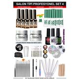 KozMood Kalıcı Oje - Protez Tırnak Seti Salon Set:4 (JEL SÜS FIRÇA FULL PARÇA) Uno Kalıcı Oje 10 Adet