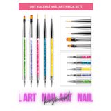 KozMood Tırnak Desen Fırçası | Kalıcı Oje, Protez Tırnak Nail Art Fırça Seti