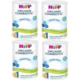 Kozmopol Hipp 1 Organic Combiotic Bebek Sütü 350GR*4LÜ Ek Gıda Doğumdan İtibaren İçerik Zenginliği - standart