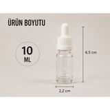 Kozpak 2 Adet 10 ml Cam Damlalıklı Şişe Beyaz Kapaklı Uçucu Yağ Serum Kozmetik Şişesi