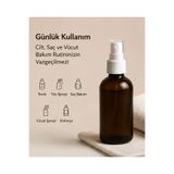 Kozpak 2 Adet 100 ml Amber Cam Şişe Beyaz Sprey Başlıklı