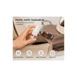 Kozpak Tekli 30 ML Şeffaf Plastik Sprey Şişe Beyaz Parmak Spreyli Kolonya Dezenfektan Tonik İçin